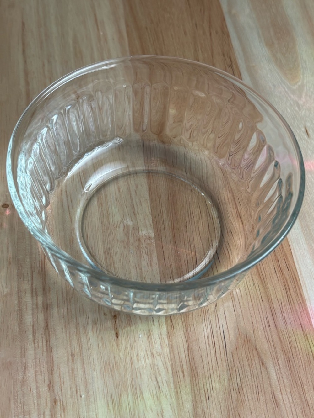 Vintage Mexico Forte Crista ribbed glass dessert bowl